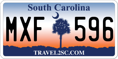 SC license plate MXF596