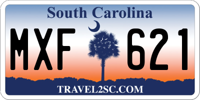 SC license plate MXF621