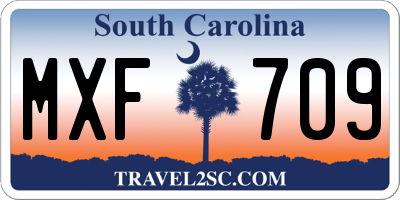 SC license plate MXF709