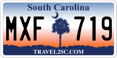 SC license plate MXF719