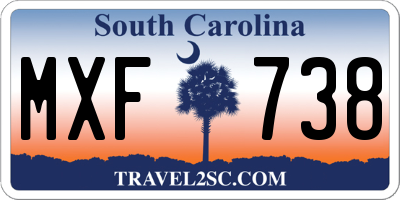 SC license plate MXF738