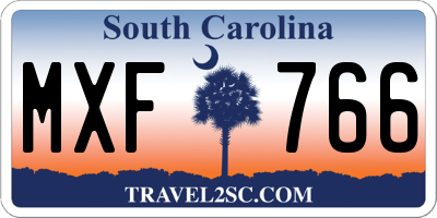 SC license plate MXF766