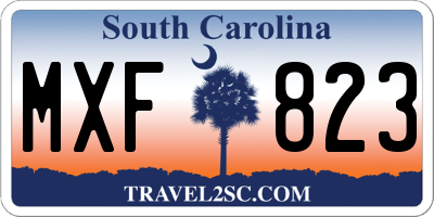SC license plate MXF823