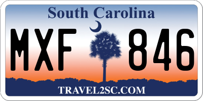 SC license plate MXF846