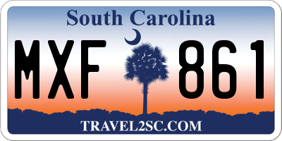 SC license plate MXF861