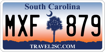 SC license plate MXF879
