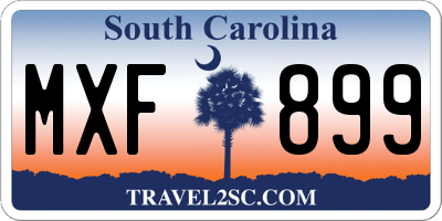 SC license plate MXF899