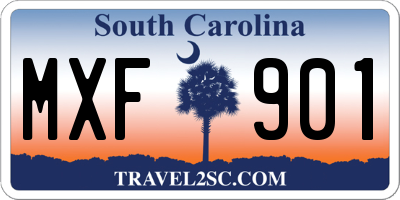 SC license plate MXF901