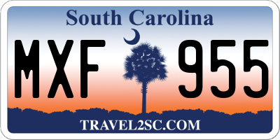 SC license plate MXF955