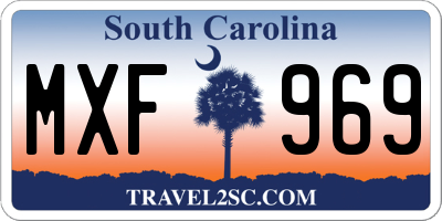 SC license plate MXF969