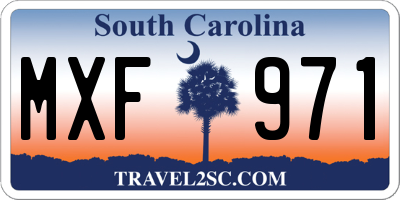 SC license plate MXF971