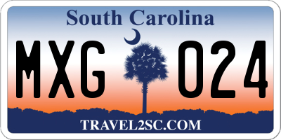 SC license plate MXG024