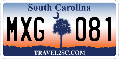 SC license plate MXG081