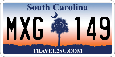 SC license plate MXG149