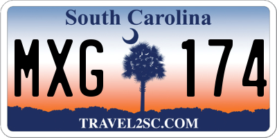 SC license plate MXG174