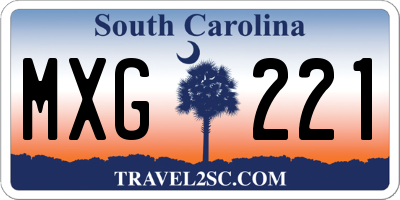 SC license plate MXG221