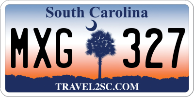 SC license plate MXG327