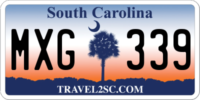 SC license plate MXG339