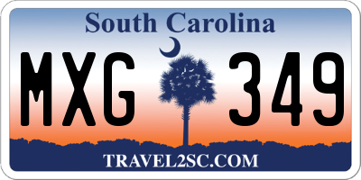 SC license plate MXG349