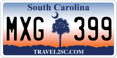 SC license plate MXG399
