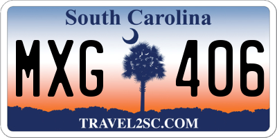 SC license plate MXG406