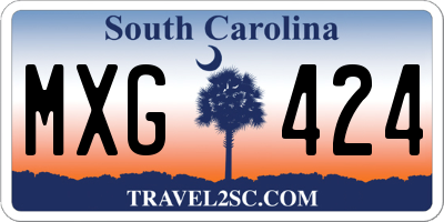 SC license plate MXG424