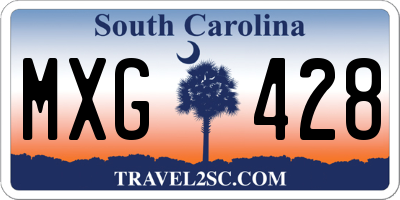 SC license plate MXG428