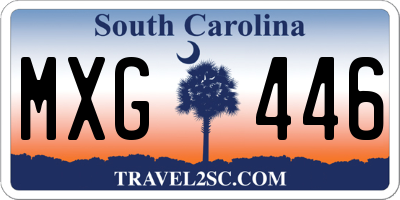 SC license plate MXG446