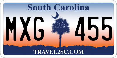 SC license plate MXG455