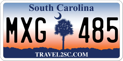 SC license plate MXG485