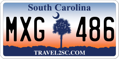 SC license plate MXG486