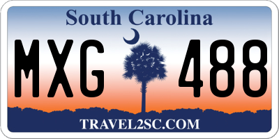 SC license plate MXG488