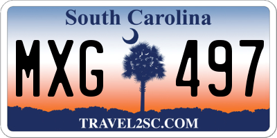 SC license plate MXG497
