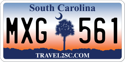 SC license plate MXG561
