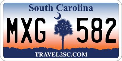 SC license plate MXG582