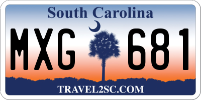 SC license plate MXG681