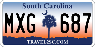 SC license plate MXG687