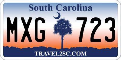 SC license plate MXG723
