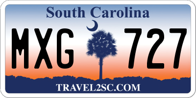 SC license plate MXG727