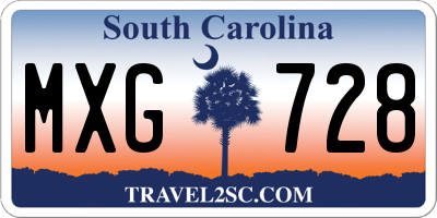 SC license plate MXG728