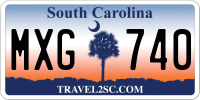 SC license plate MXG740