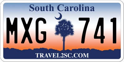 SC license plate MXG741