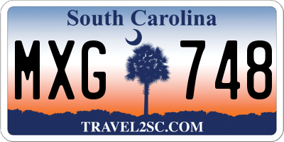SC license plate MXG748