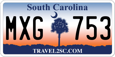 SC license plate MXG753