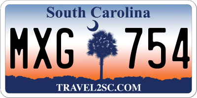 SC license plate MXG754