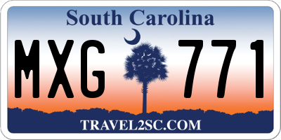 SC license plate MXG771