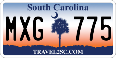 SC license plate MXG775