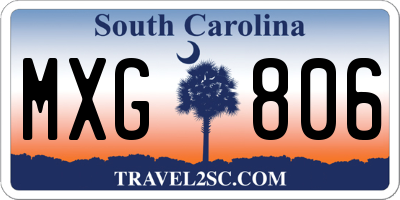 SC license plate MXG806