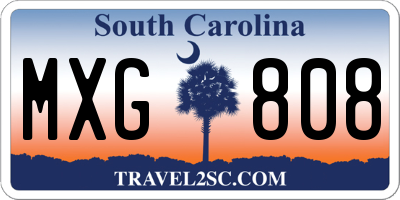 SC license plate MXG808