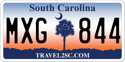 SC license plate MXG844